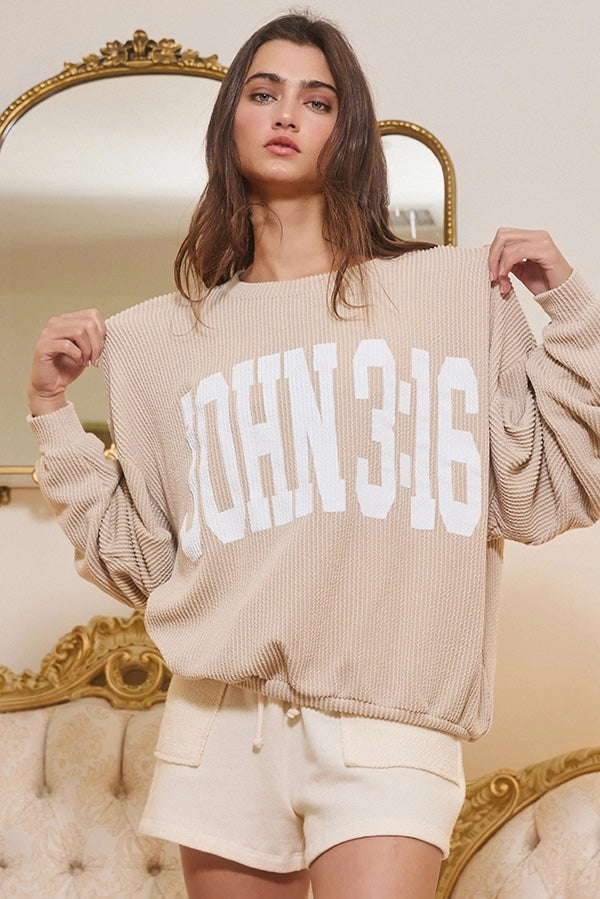 John 3:16 - Oversized Graphic Top